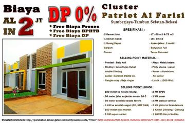Jual Rumah di Perumahan Cluster Patriot Al Farisi - Tambun Selatan, Bekasi