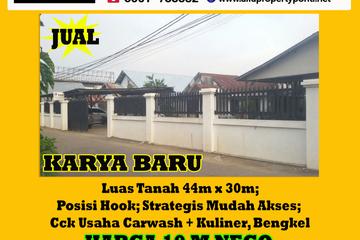 Alfa Property - Dijual Tanah di Jl. Karya Baru Pontianak - Luas Tanah 1320 m2, Posisi Hook