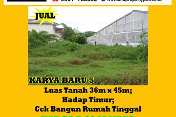 Alfa Property - Dijual Tanah di Jl. Karya Baru 5 Kota Pontianak - Luas Tanah 1620 m2, Hadap Timur