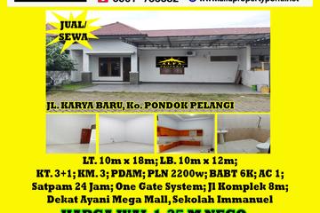 Alfa Property - Disewakan Rumah di Pondok Pelangi Pontianak - 3+1 Kamar Tidur