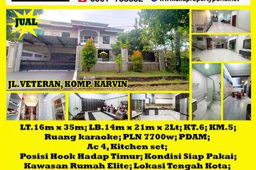 Alfa Property - Dijual Rumah di Jalan Veteran Komplek Karvin Pontianak - 2 Lantai, 6 Kamar Tidur, LT 560m2, LB 588m2