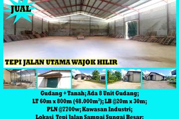 Alfa Property Dijual Gudang di Jalan Wajok Hilir Pontianak - Luas T anah 48.000m2, Kawasan Industri