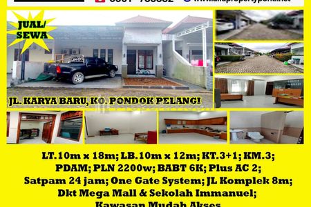 Alfa Property - Jual Rumah Pondok Pelangi Pontianak - 3+1 Kamar Tidur, Luas Tanah 180m2