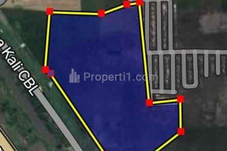 Jual Tanah Strategis Cocok untuk Bangun Cluster atau Gudang di Pinggir Jalan Raya Kali CBL, Cibitung, Bekasi