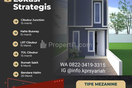 Jual Rumah Cluster 300 Jutaan di Cimanggis Depok - Akses 10 Menit Tol Cibubur