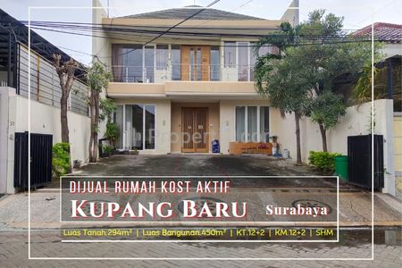 Jual Rumah Kost Aktif di Jalan Kupang Baru, Sukomanunggal, Surabaya