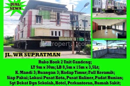 Disewakan Ruko Hook Gandeng di WR Supratman Kota Pontianak - Alfa Property