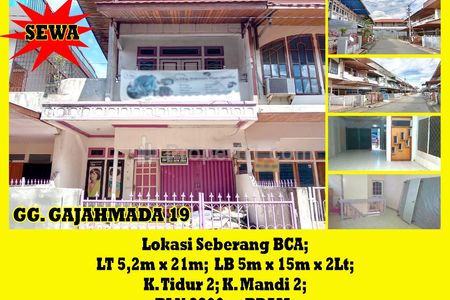 Disewakan Rumah Gg. Gajahmada 19 Kota Pontianak - Alfa Property