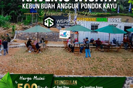 Dijual Tanah Kavling Wisata Kebun Buah Anggur Dekat Jalan Transyogi Bogor Legalitas SHM Tinggal Balik Nama Pembeli