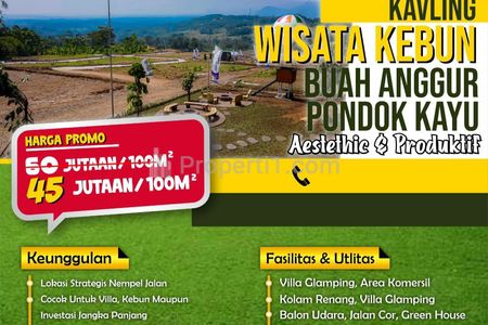 Jual Tanah Kavling Wisata Kebun Anggur Bogor Timur Hanya 90 Menit dari Jakarta