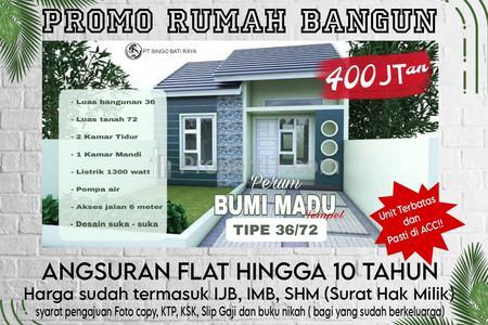 Dijual Rumah Bangun Tanpa KPR Pasti ACC di Ngagrok Jati Tempel Sidoarjo - Perum Bumi Madu Tempel
