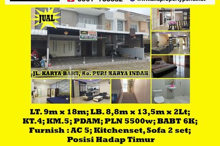 Alfa Property - Dijual Rumah di Puri Karya Indah Pontianak - 2 Lantai, 4 Kamar Tidur, Full Furnished