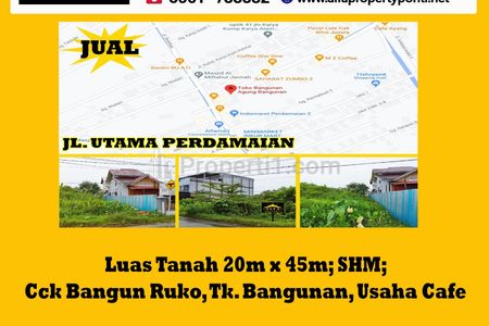 Dijual Tanah Jalan Utama Perdamaian Kota Pontianak