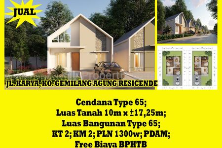 Dijual Rumah Gemilang Agung Residence Type 65 Kota Pontianak