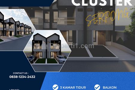 Rumah Dijual di Serpong Tangsel Uniqo Cluster Serpong Tanpa BI Checking