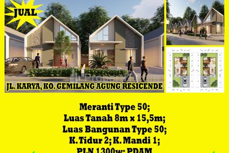 Dijual Rumah Gemilang Agung Residence Type 50 Kota Pontianak