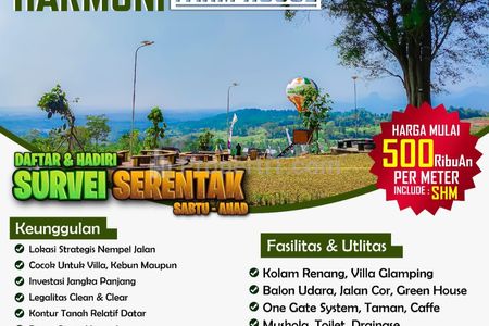 Dijual Tanah Kavling 500m² SHM Strategis Dekat Jalan Transyogi Bogor