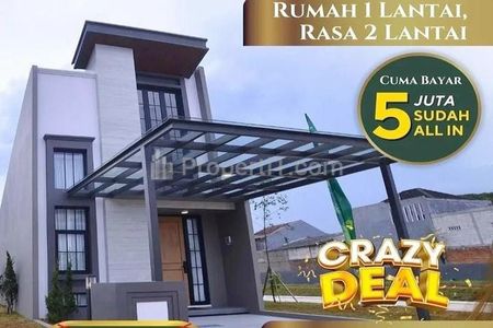 Jual Rumah Baru Konsep Green Living dekat BSD dalam Cluster di Grand Bukit Dago Gunung Sindur Bogor, Hanya dengan Bayar 5 Juta ALL IN