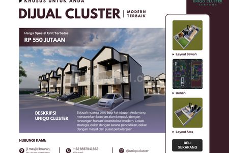 Dijual Cluster Eksklusif di Serpong - Harga Termurah, Hanya 550 Jutaan