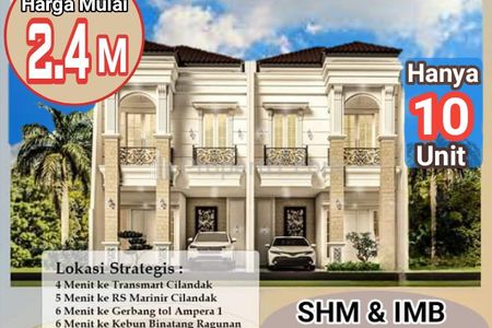 Dijual Rumah Desain Klasik Modern di Ragunan Pasar Minggu Jakarta Selatan