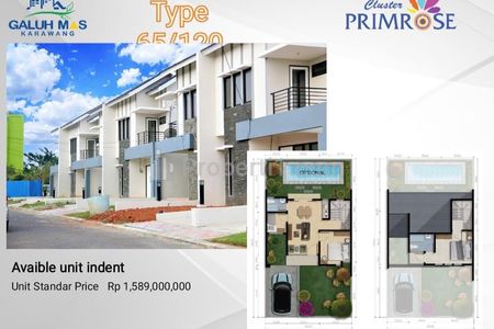 Dipasarkan Rumah Cluster Primrose di Galuh Mas Karawang Barat
