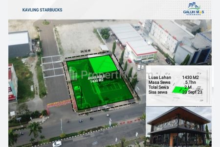 Jual Tanah Kavling Komersial Kondisi Sudah Ada Penyewanya di Galuh Mas Karawang Barat