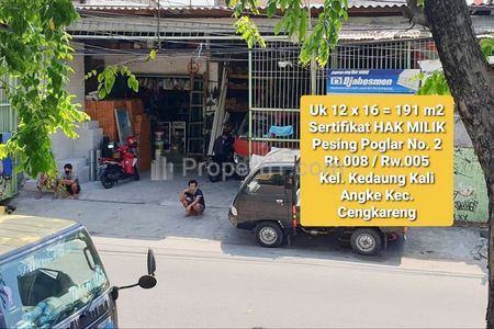 Tanah Dijual di Pesing Poglar Kedaung Kali Angke Jakarta Barat Dekat Indosiar, Stasiun Pesing, RS Grha Kedoya, RS Duta Indah, Mall Ciputra Jakarta