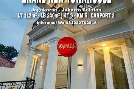 Jual Rumah Baru Mewah 3 Lantai di Jl. Moh Kahfi 1 Jagakarsa Jakarta Selatan, 4+2 Kamar Tidur