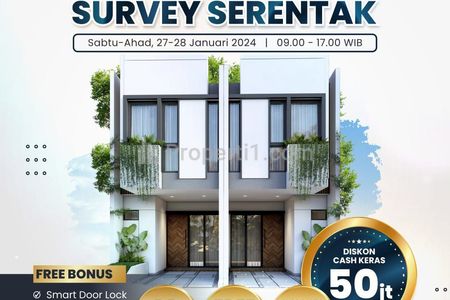 Dijual Rumah Cluster Modern dekat Stasiun Depok Lama dan GDC