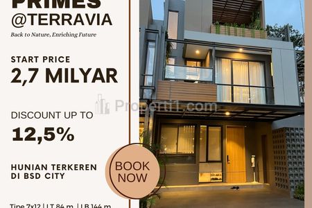 Dijual Rumah dengan Green Concept: ADORA PRIME dari Sinarmas Land yang berada di Terravia, BSD CITY