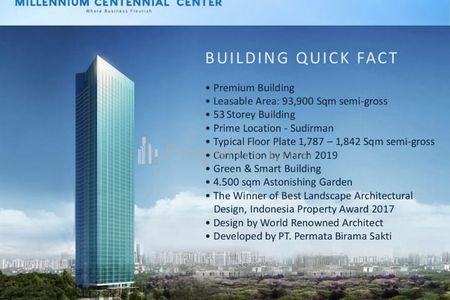 Dijual Gedung Millenium Centenial Center di Setiabudi, Jakarta Selatan