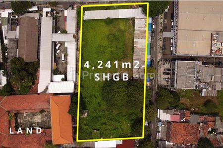 Dijual Tanah di Senen Jakarta Pusat Luas 4.241 m2