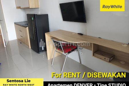 Disewakan Apartemen UC Apartment Tower Denver Tipe Studio SEMI Furnished Baru Modern Siap Huni Citraland Surabaya Barat
