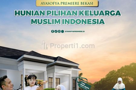 Rumah contoh bagian depan unit rumah type satu lantai