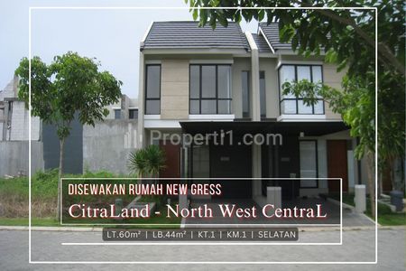 Disewakan Rumah Baru Siap Huni di Citraland North West Central, Surabaya