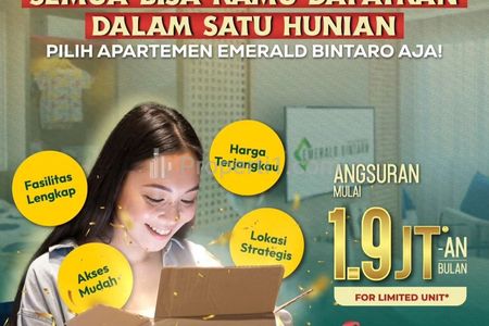 Jual Apartemen Emerald Bintaro DP 20 Juta Langsung Huni