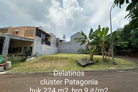 Jual Tanah Kavling Hook Luas 224 m2 di Delatinos Cluster Patagonia BSD City