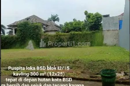 Dijual Tanah Kavling di Puspita Loka BSD, depan Taman Kota