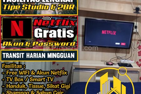 Disewakan Transit Harian - Mingguan Studio Furnished Apartemen Green Pramuka Square Grand Pramuka City Jakarta Pusat, Tersedia Juga 1 / 2 BR