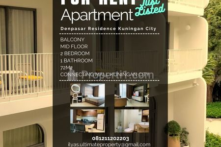 Sewa Apartemen Denpasar Residence 2 Bedrooms Kuningan City Jakarta Selatan