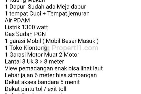 Jual Cepat Rumah Plus Toko di Kali Banteng dekat Bandara dan Industri Semarang Barat