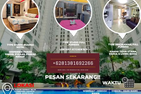 Sewa Harian, Mingguan, Bulanan dan Tahunan Apartemen Bassura City Jakarta Timur