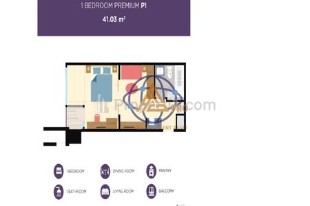 Dijual Apartemen Orange County Tower Glendale Cikarang - Studio Semi Furnished