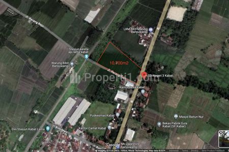 Jual Tanah 10.700 m2 di Kabat Banyuwangi Tanpa Perantara