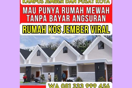 Jual Rumah Kos Jember Dekat Kampus Viral Terlaris - Best Invest