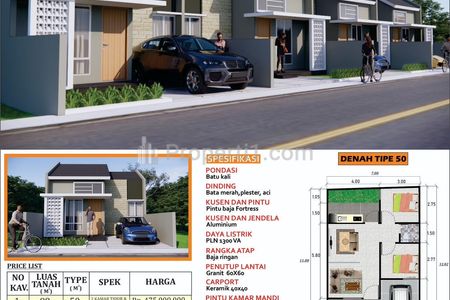Dijual Rumah Murah Modern dekat Pasar Godean, Sleman, Yogyakarta