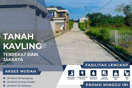 Jual Tanah Kavling Murah Dekat Jakarta View Gunung dan Kota - Lokasi di Klapanunggal, Bogor