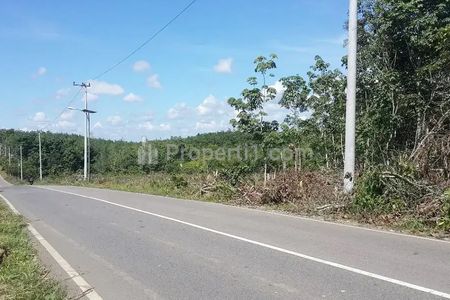 Dijual Tanah 2.905 m2 di Murung Pudak Tabalong Pinggir Jalan Raya Utama Trans Kalimantan Dekat Danau Tanjung Puri Indah, Air Terjun Tanjung Puri Indah