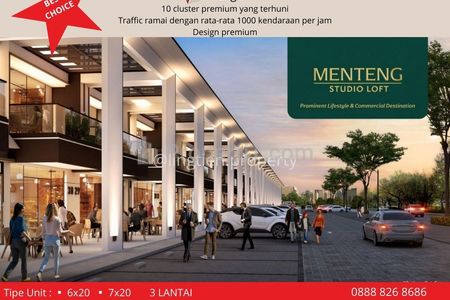 Dijual Ruko Menteng Studio Loft Ruko Premium di Gading Serpong Tangerang