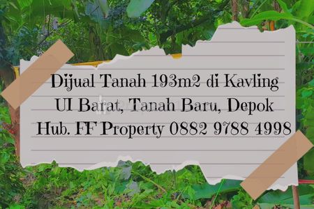 Dijual Tanah di Kavling UI Barat, Tanah Baru, Depok: Investasi Aman di Lokasi Bebas Banjir